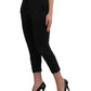 Black High Waist Capri Cropped Pants - SEHABRANDS