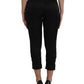 Black High Waist Capri Cropped Pants - SEHABRANDS