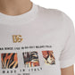 Dolce & Gabbana White Cotton Short Sleeves Crew Neck T-shirt