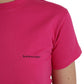 Pink Cotton Crew Neck Short Sleeves Tee T-shirt - SEHABRANDS