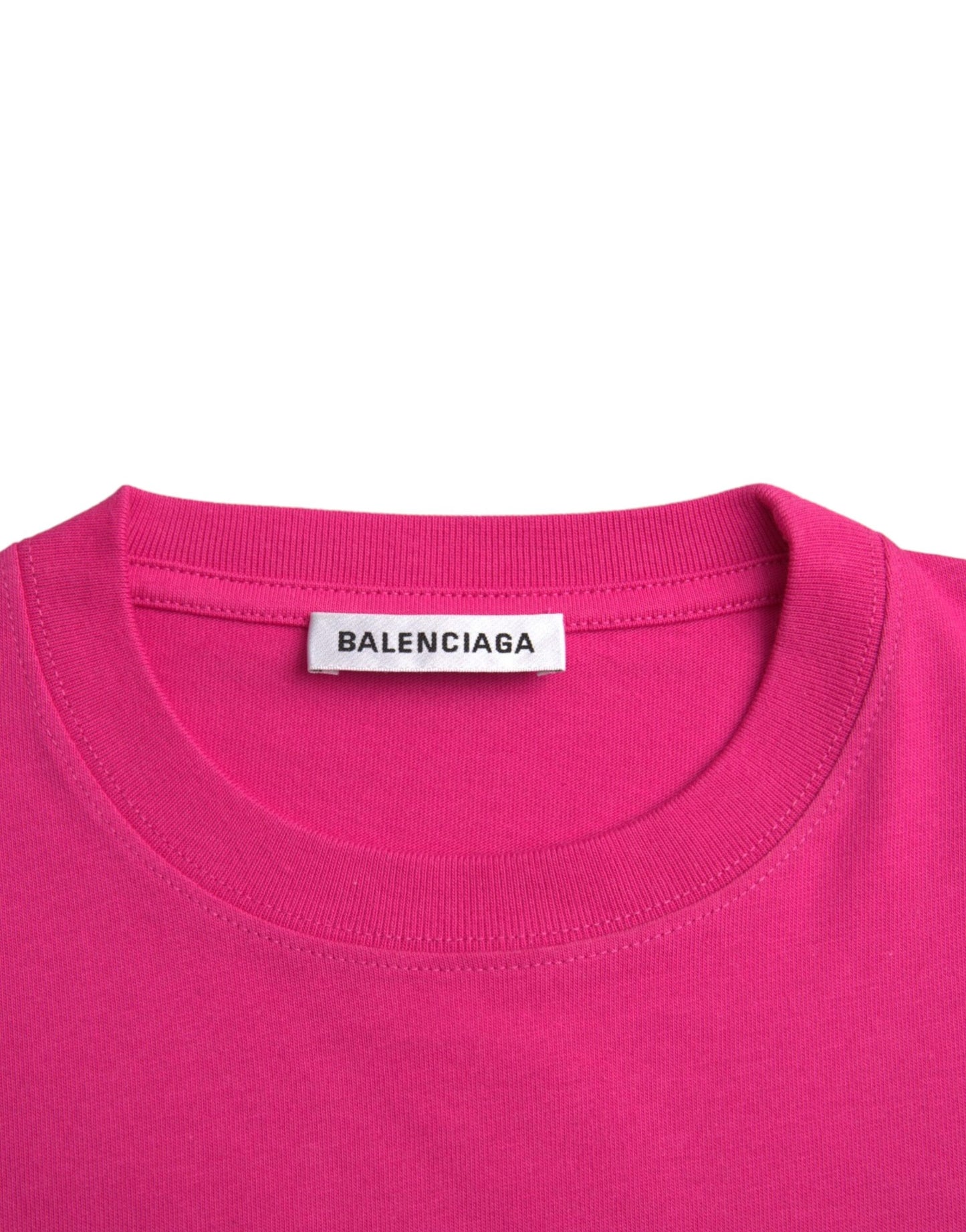 Pink Cotton Crew Neck Short Sleeves Tee T-shirt - SEHABRANDS