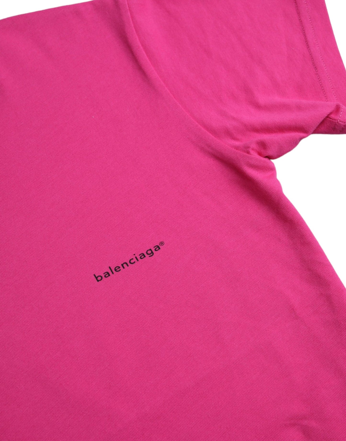 Pink Cotton Crew Neck Short Sleeves Tee T-shirt - SEHABRANDS