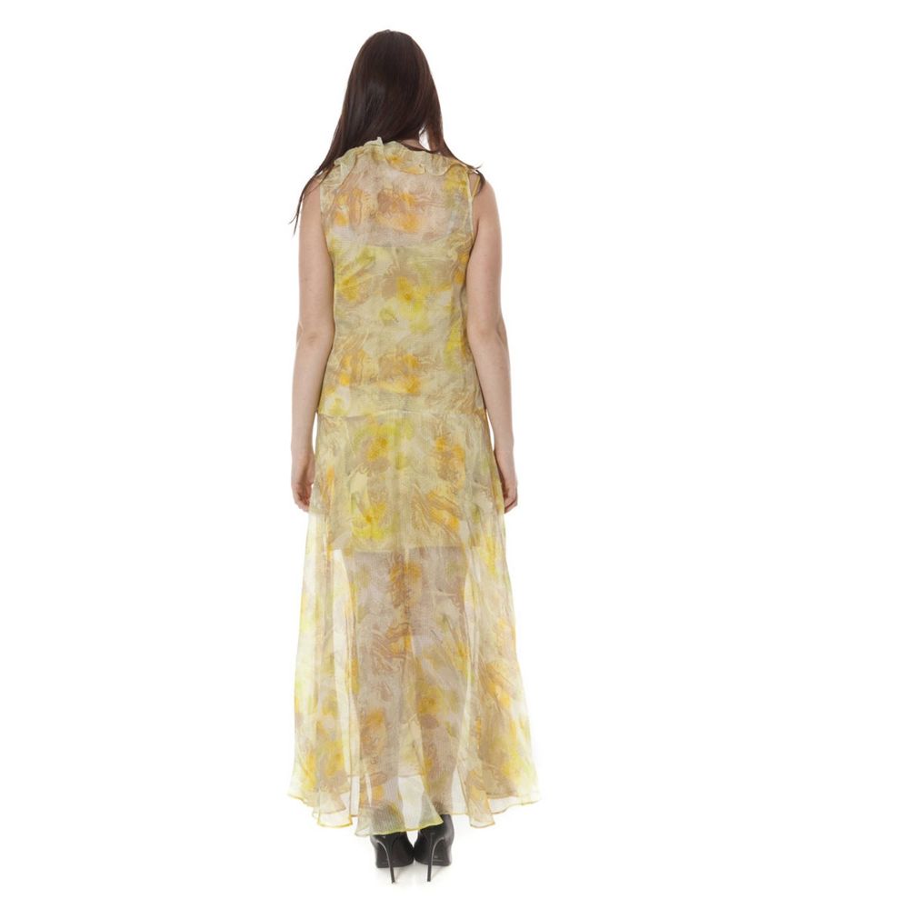 Yellow Polyester Dress - SEHABRANDS