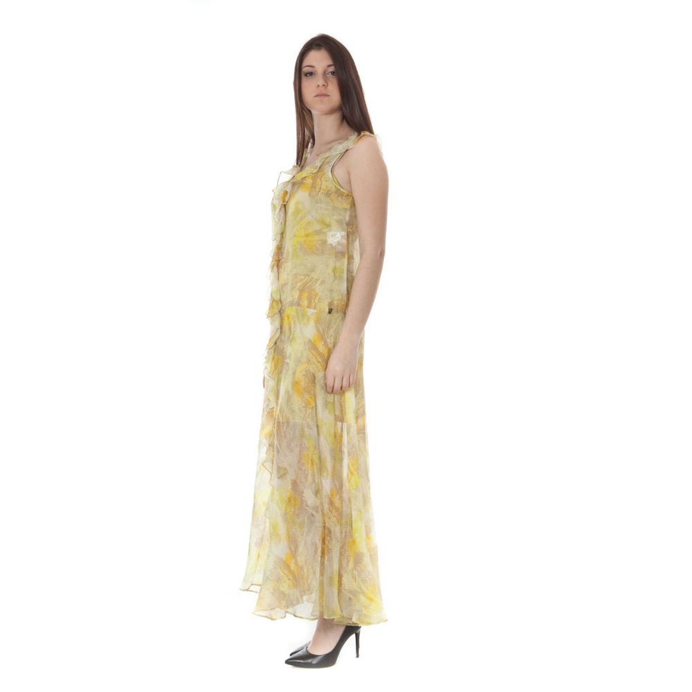 Yellow Polyester Dress - SEHABRANDS