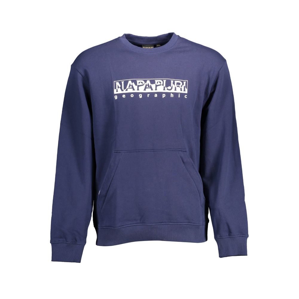 Blue Cotton Men Sweater - SEHABRANDS