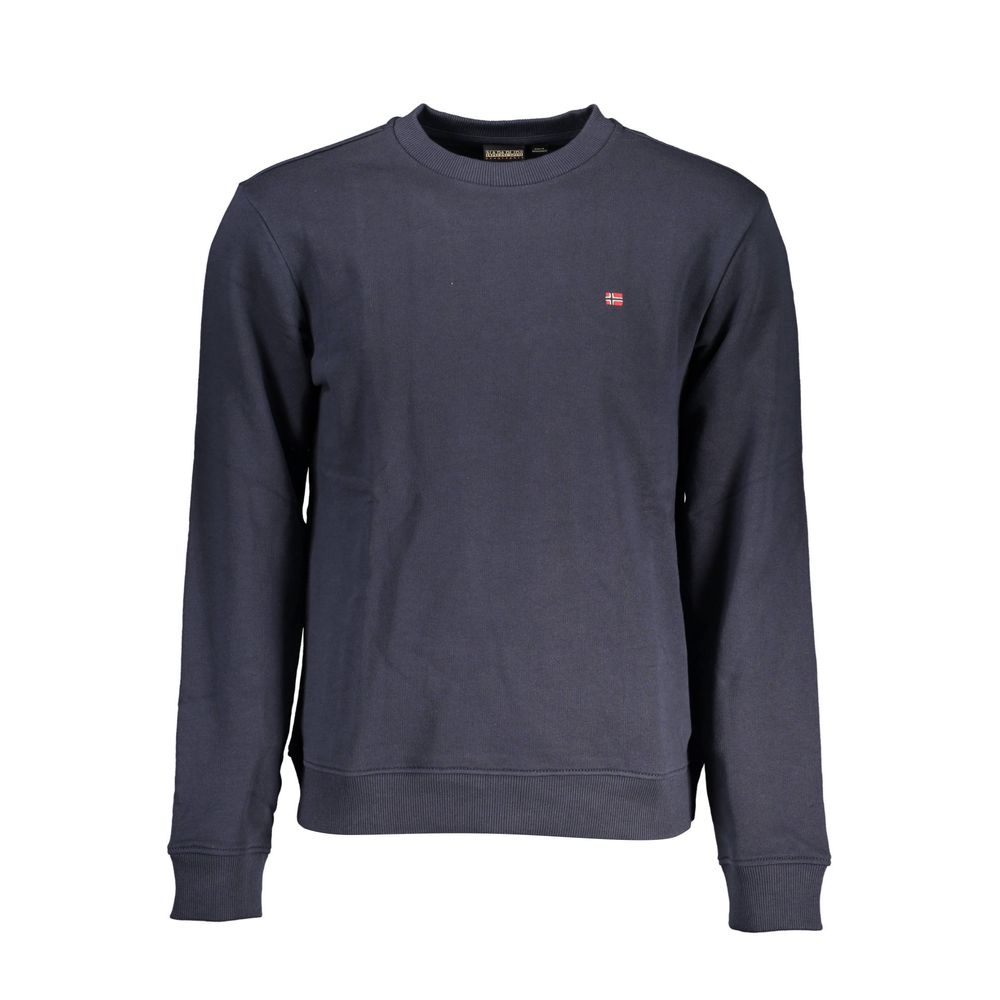 Blue Cotton Men Sweater - SEHABRANDS