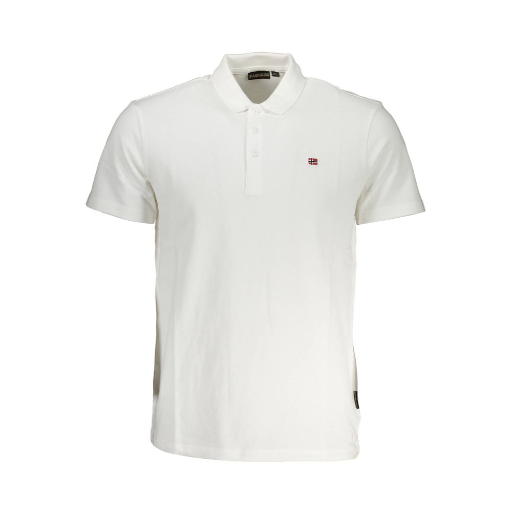 White Cotton Men Polo Shirt - SEHABRANDS