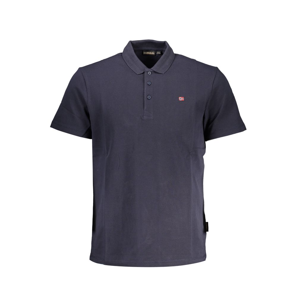 Blue Cotton Men Polo - SEHABRANDS