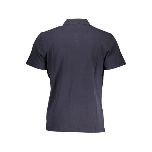 Blue Cotton Men Polo - SEHABRANDS