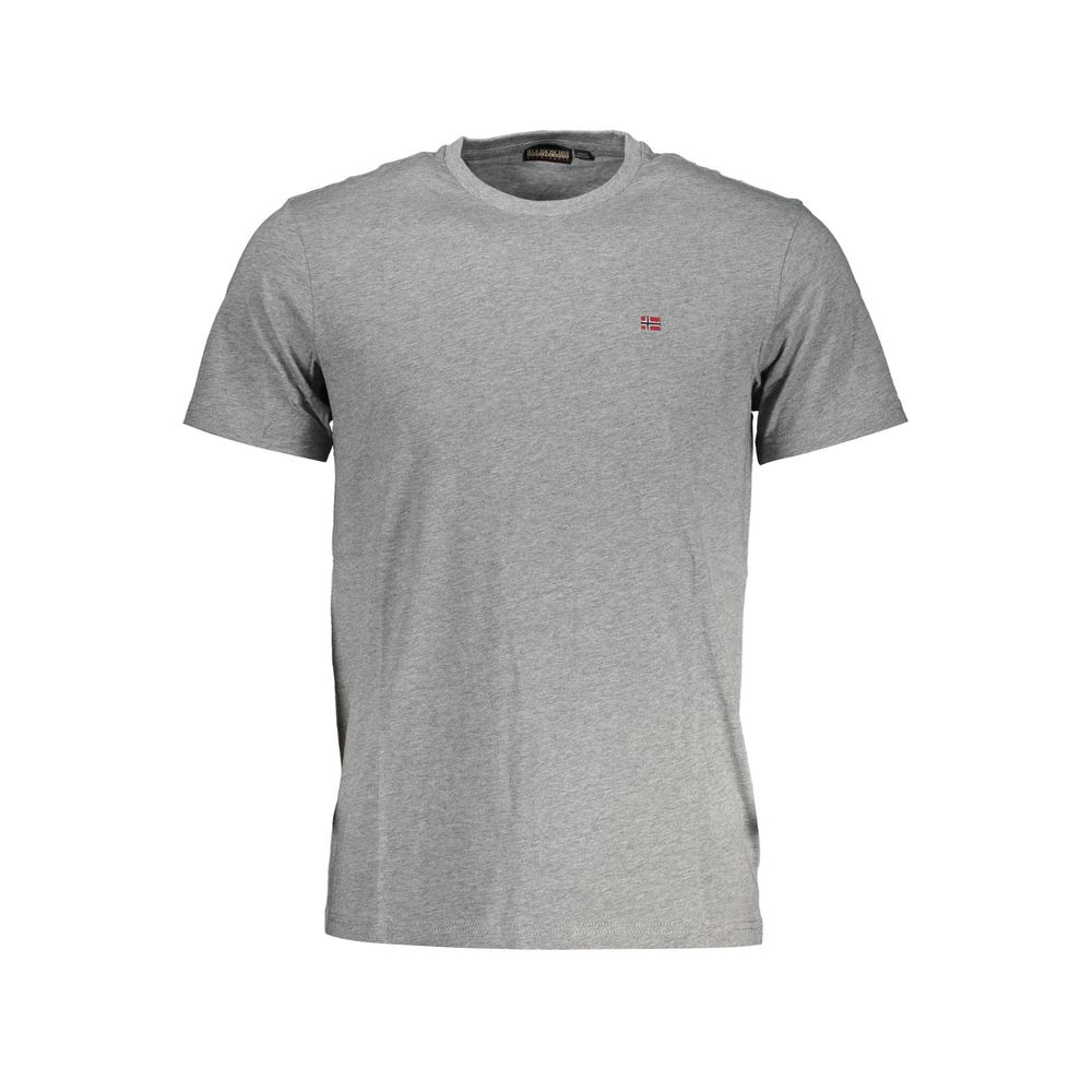 Gray Cotton Men T-Shirt - SEHABRANDS