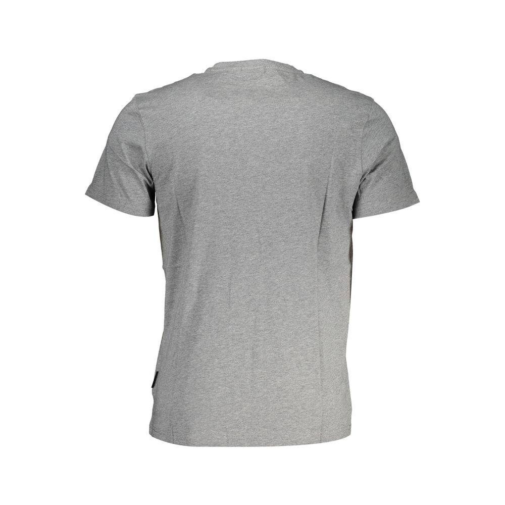 Gray Cotton Men T-Shirt - SEHABRANDS