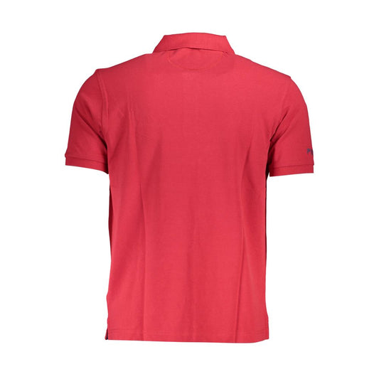 Red Cotton Men Polo Shirt - SEHABRANDS