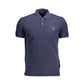 Blue Cotton Men Polo - SEHABRANDS