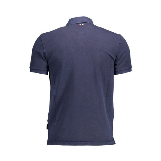 Blue Cotton Men Polo - SEHABRANDS