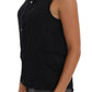 Chic Sleeveless Black Shirt Blouse - SEHABRANDS