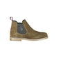 Green Leather Men Ankle Boot - SEHABRANDS