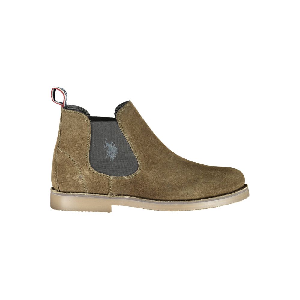 Green Leather Men Ankle Boot - SEHABRANDS