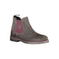 Gray Leather Men Boot - SEHABRANDS