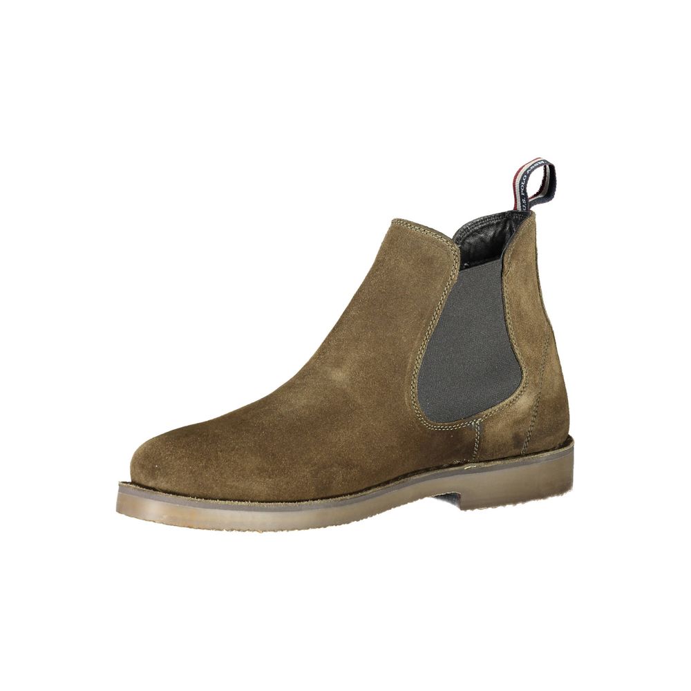 Green Leather Men Ankle Boot - SEHABRANDS