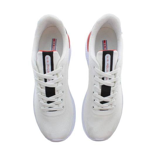 White Polyester Men Sneaker - SEHABRANDS