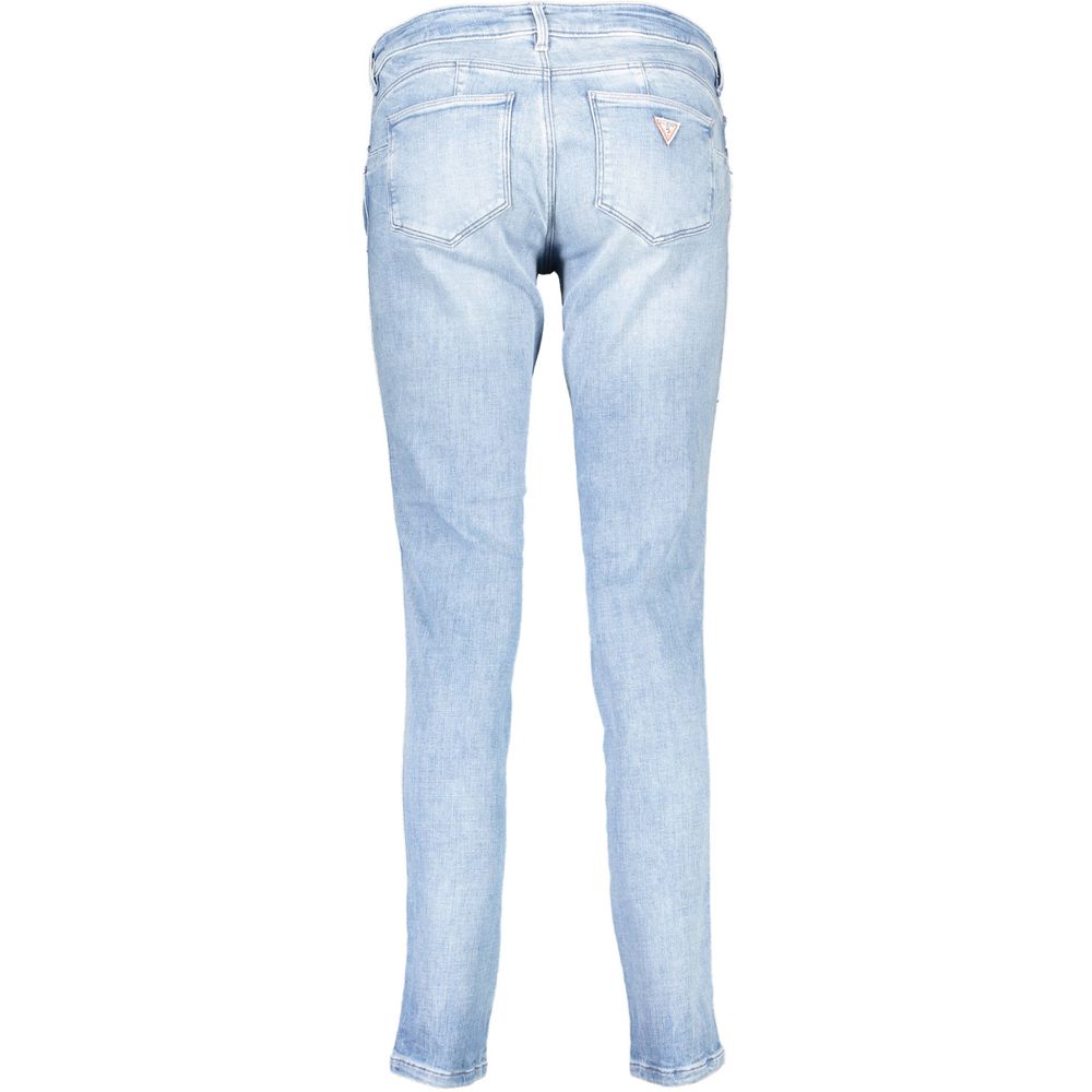 Light Blue Cotton Women Jeans - SEHABRANDS