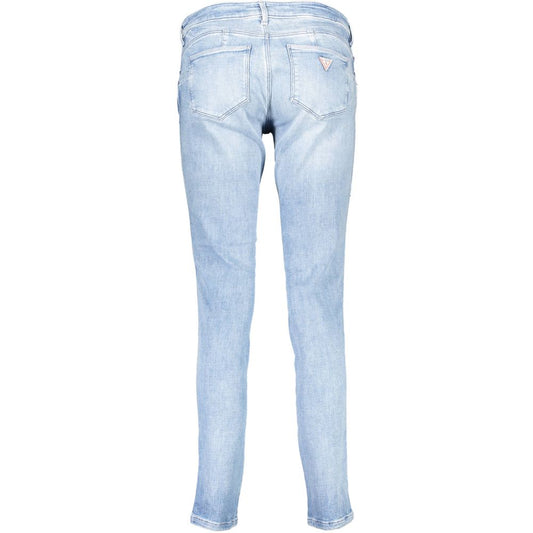 Light Blue Cotton Women Jeans - SEHABRANDS