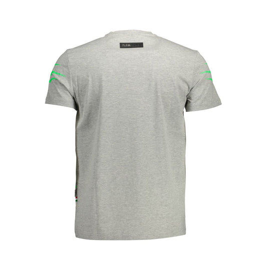 Gray Cotton Men T-Shirt - SEHABRANDS