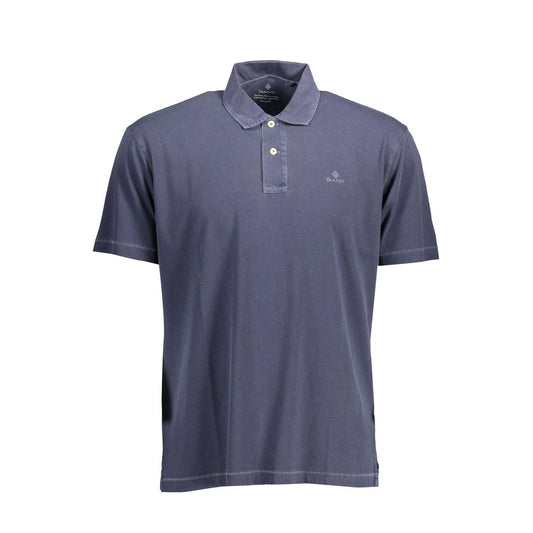 Blue Cotton Men Polo Shirt - SEHABRANDS