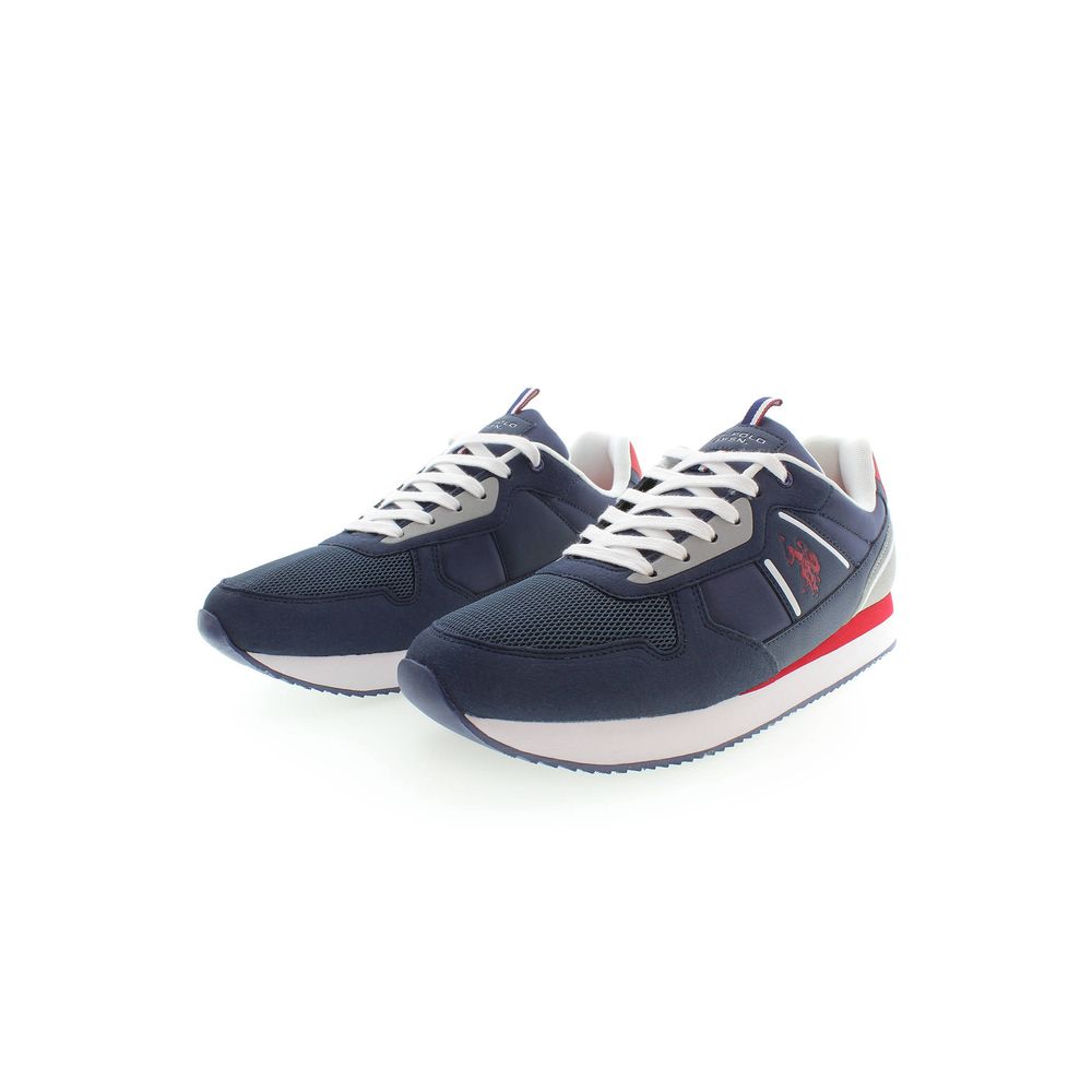 Blue Polyester Men Sneaker - SEHABRANDS