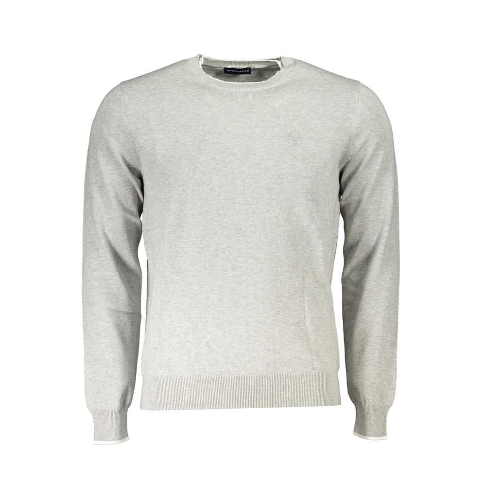 Gray Cotton Men Sweater - SEHABRANDS