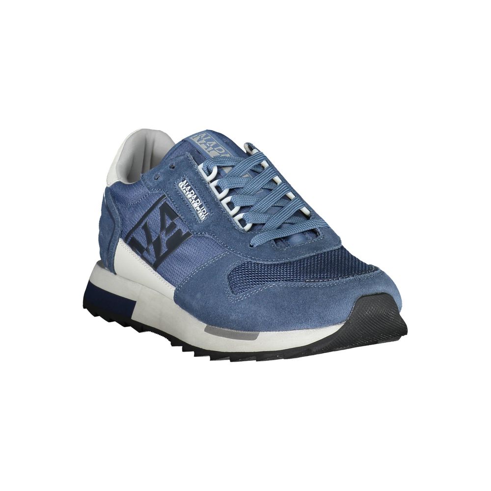 Blue Polyester Men Sneaker - SEHABRANDS