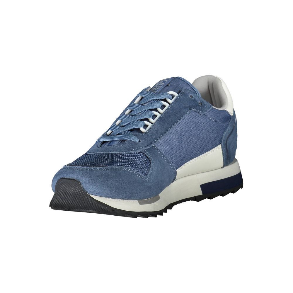 Blue Polyester Men Sneaker - SEHABRANDS