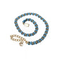 Dolce & Gabbana Blue Braided Gold Brass Chain Waist Belt