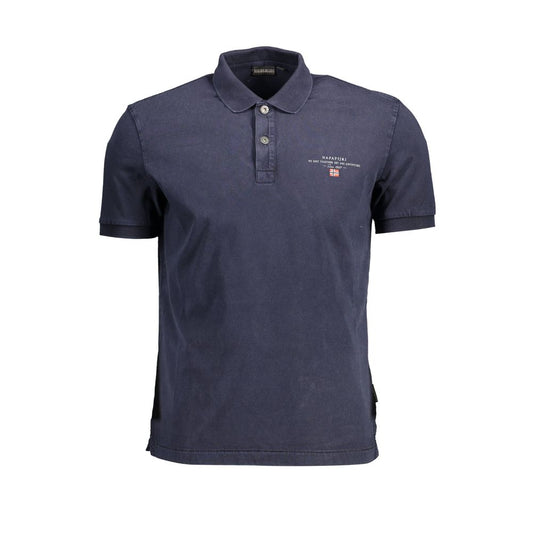 Blue Cotton Men Polo Shirt - SEHABRANDS