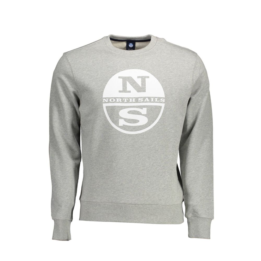 Gray Cotton Men Sweater - SEHABRANDS