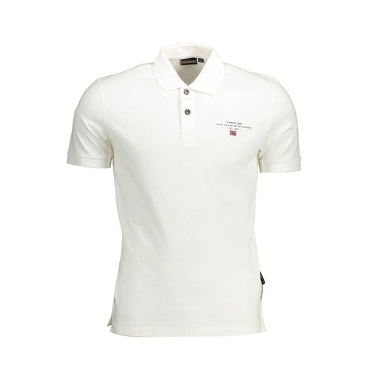 White Cotton Men Polo Shirt - SEHABRANDS