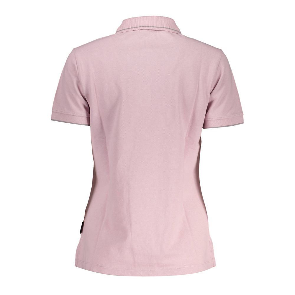 Pink Cotton Women Polo Shirt - SEHABRANDS