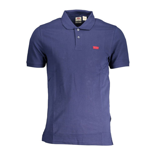 Blue Cotton Men Polo - SEHABRANDS