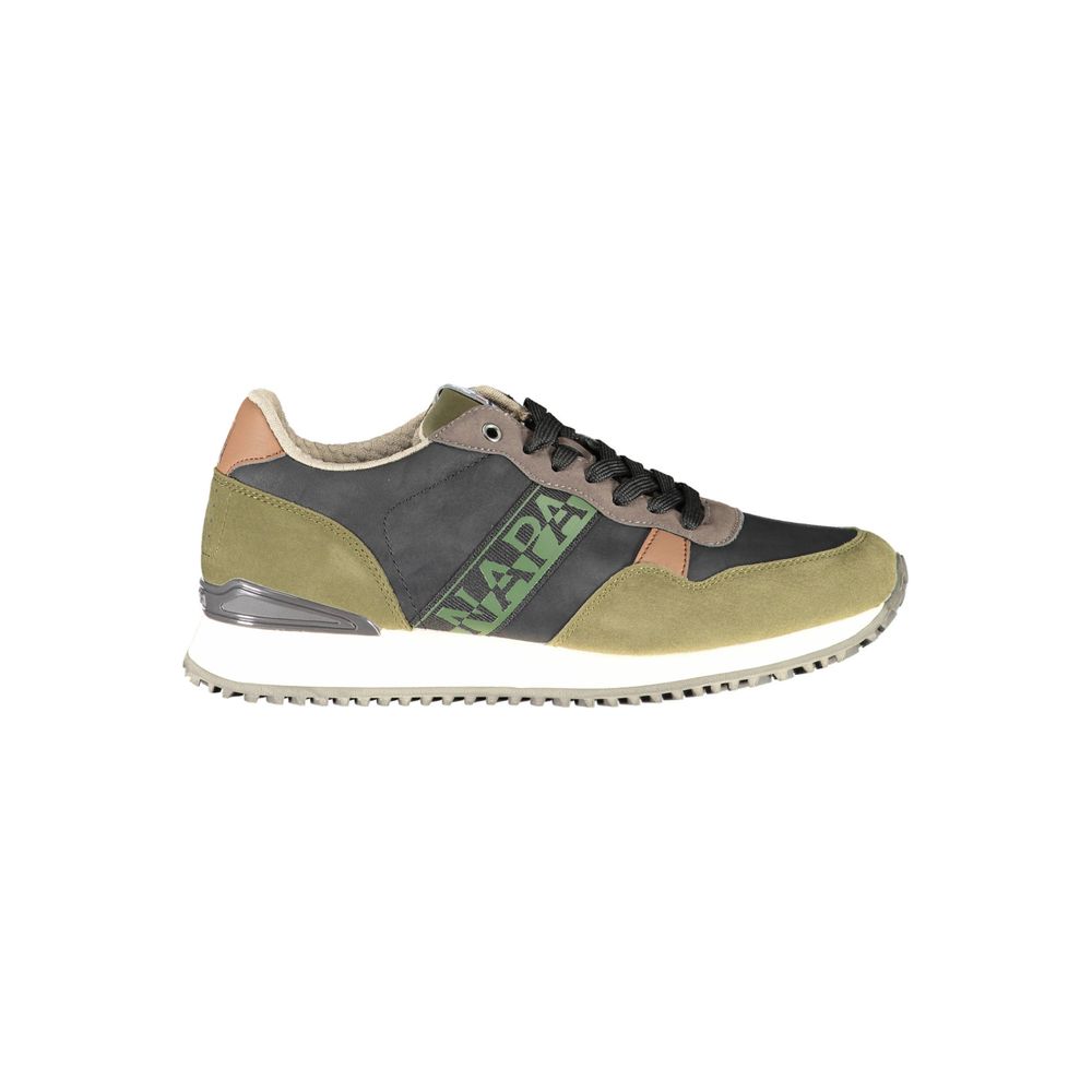 Green Polyester Men Sneaker - SEHABRANDS