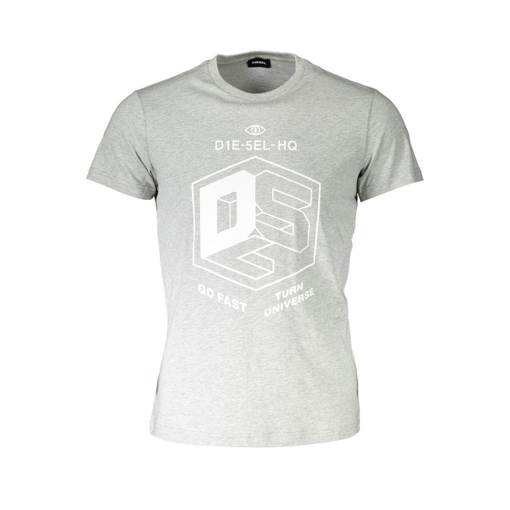 Gray Cotton Men T-Shirt - SEHABRANDS