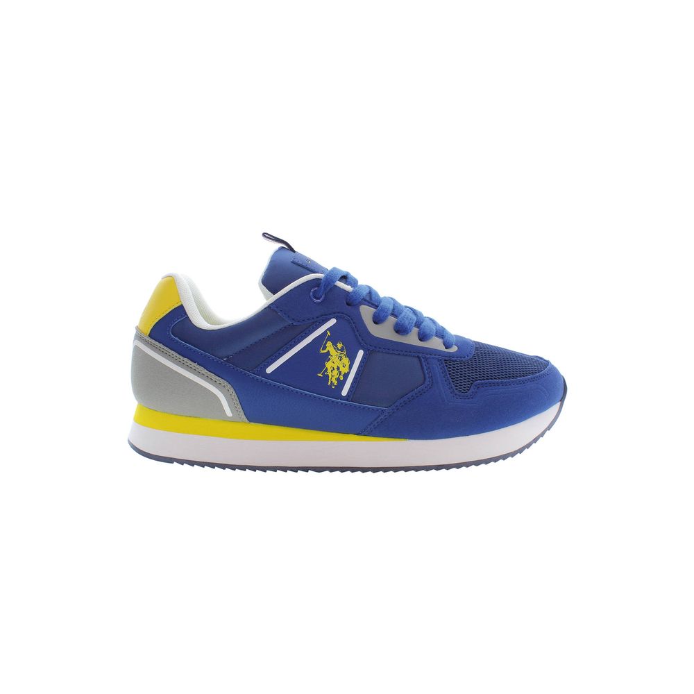 Blue Polyester Men Sneaker - SEHABRANDS