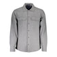 Gray Cotton Men Shirt - SEHABRANDS