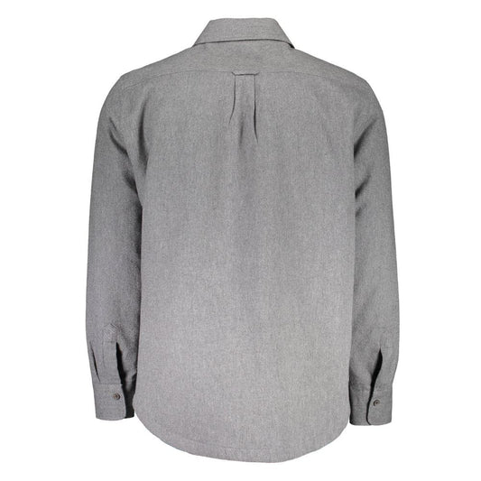 Gray Cotton Men Shirt - SEHABRANDS