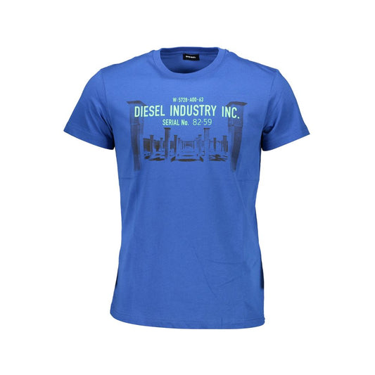 Blue Cotton Men T-Shirt - SEHABRANDS