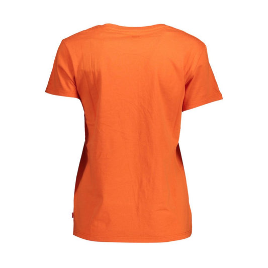 Orange Cotton Women T-Shirt - SEHABRANDS