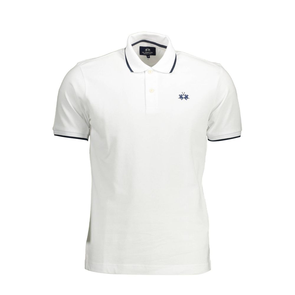 White Cotton Men Polo Shirt - SEHABRANDS