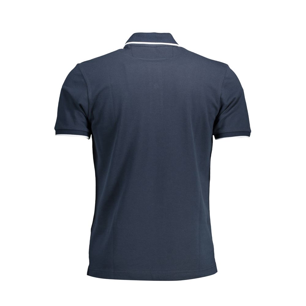 Blue Cotton Men Polo - SEHABRANDS