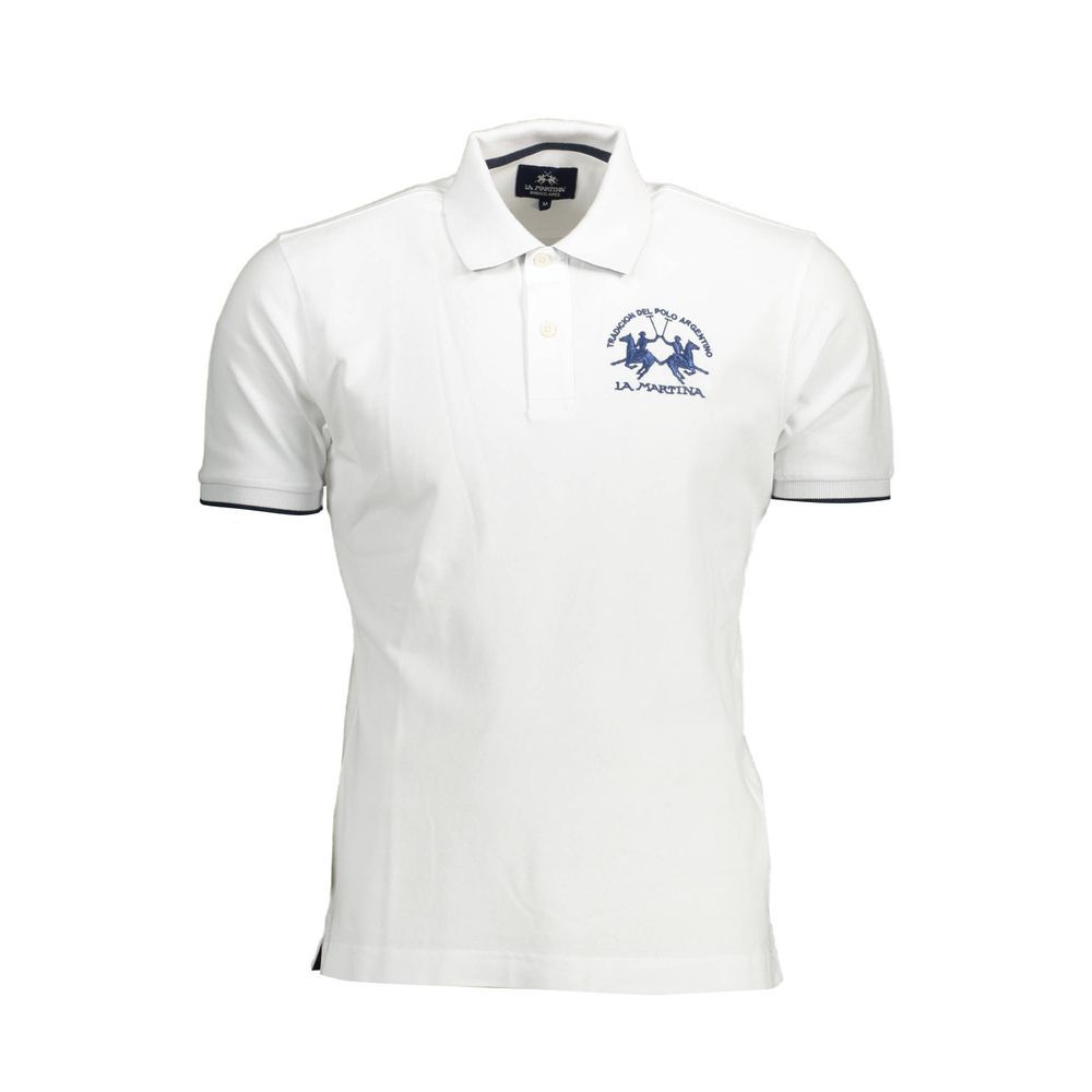 White Cotton Mens Polo Shirt - SEHABRANDS