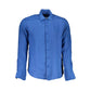 Blue Linen Men Shirt - SEHABRANDS