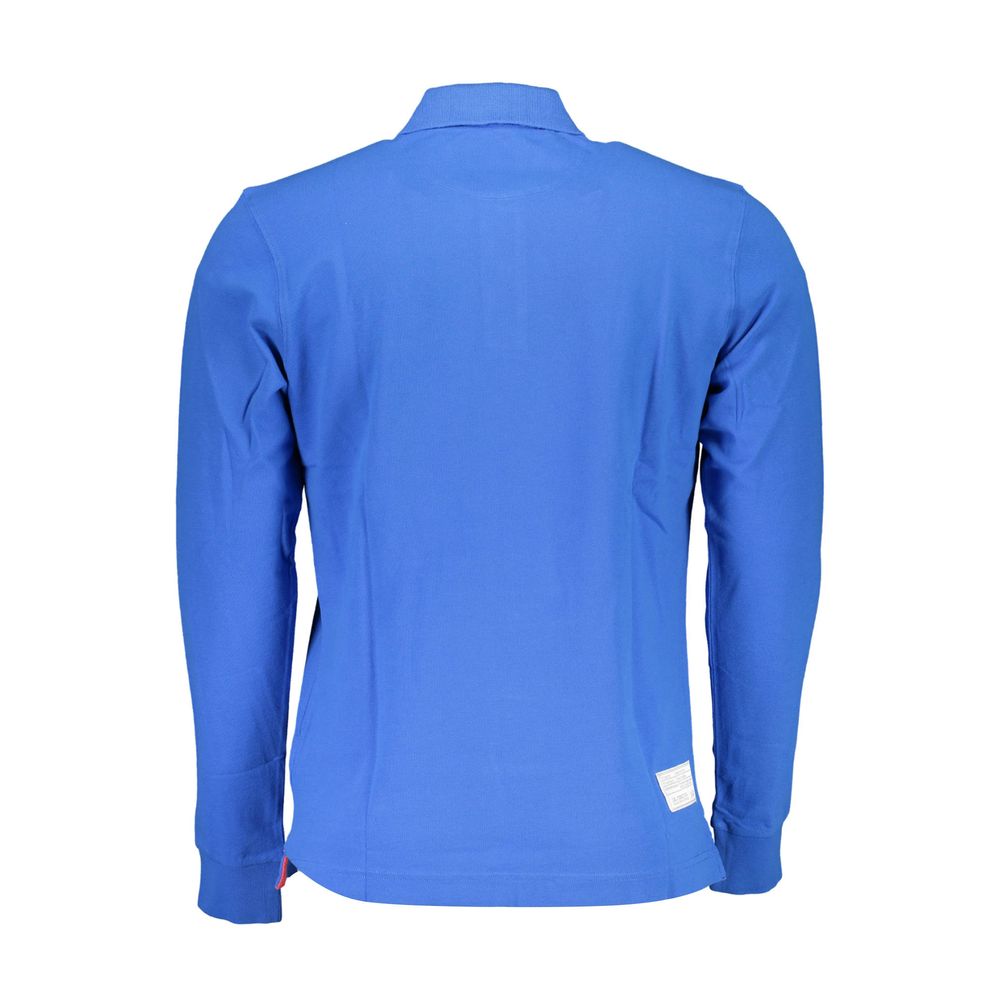 Blue Cotton Men Polo Shirt - SEHABRANDS